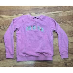 Vineyard Vines Kids Size Large (14) Pink Glitter Crewneck Sweatshirt